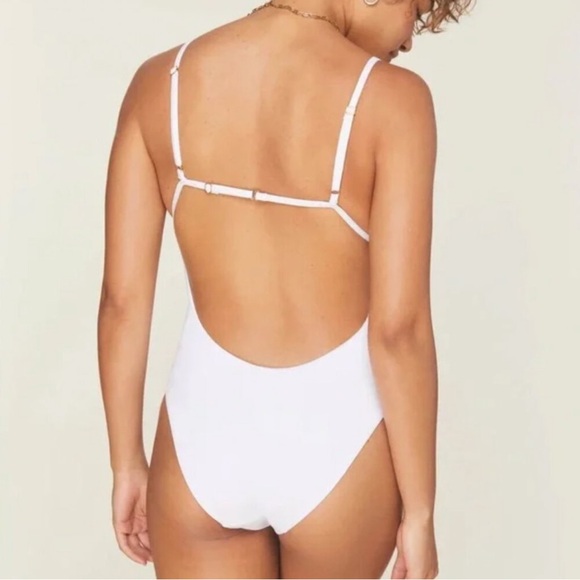 Demi x Andie - The Tropez White One-Piece Swimsuit - Picture 2 of 6